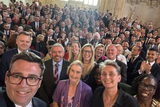 The former mayor attended the House of Commons to be formally sworn in as the Makerfield MP